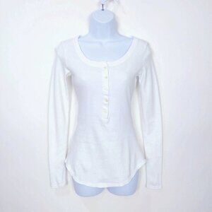 Proenza Schouler Size XS Womens Button Detailed Cutout Cotton Top In White